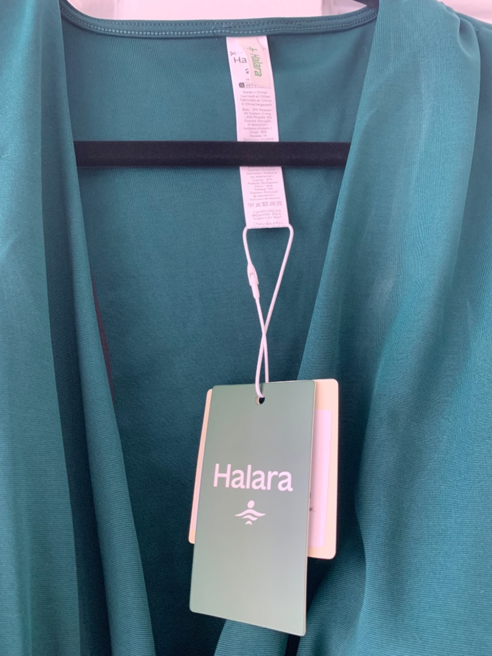 NWT Halara SculptKnit V-Neck Ruched Pocket Green Jumpsuit Bayberry Size 2X - Picture 7 of 10